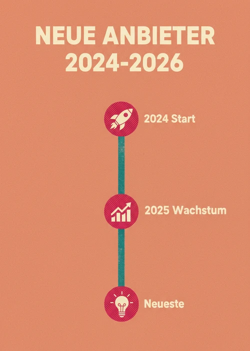 Zeitstrahl neuer Anbieter für Casino Handyrechnung — 2024 Start, 2025 Wachstum und neueste Anbieter.
